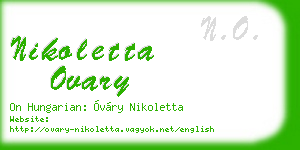 nikoletta ovary business card
